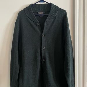 Large Pendleton Cardigan - Dark Green